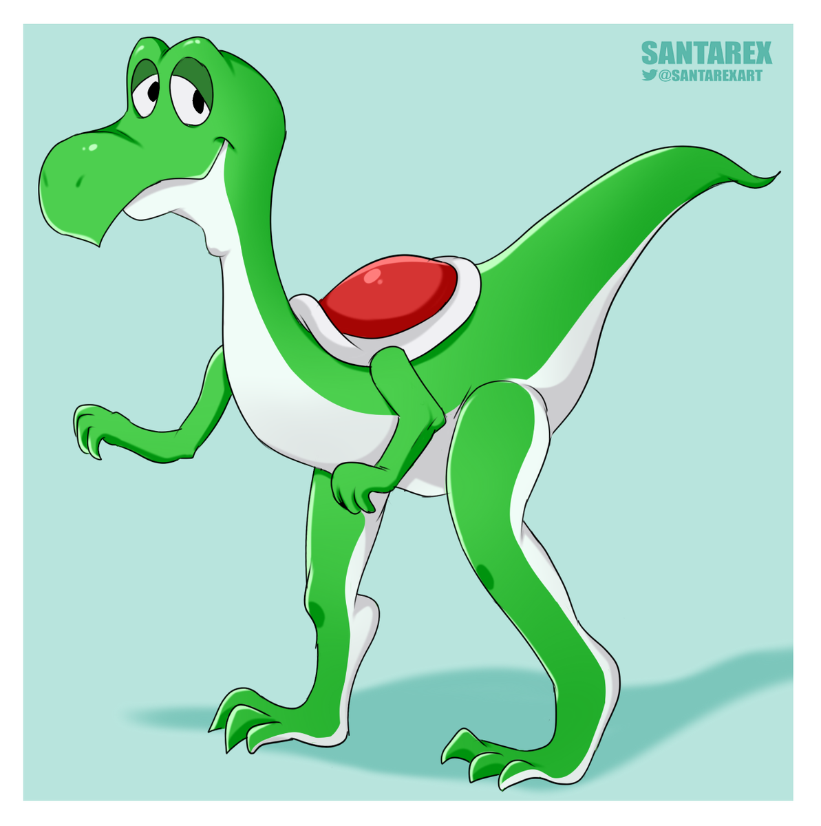 SantarexArt's tweet photo. Had to draw that one goofy af beta Yoshi design that leaked this past weekend.๐
#Yoshi #nintendoleaks #nintendo #gigaleak #FANART #betayoshi #SuperMario64 #supermarioworld #mario
#LisReal https://t.co/OC6UnuwObZ