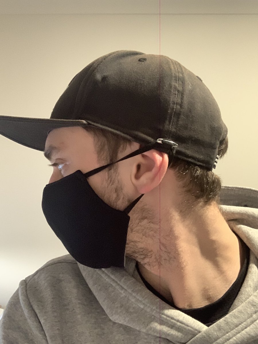 AshMacPE's tweet image. #physed world I found a simple and effective #maskhack simply attach two safety pins to your cap, place mask on, wrap elastic over the safety pins rather than your ears.
Talk about ear saver!