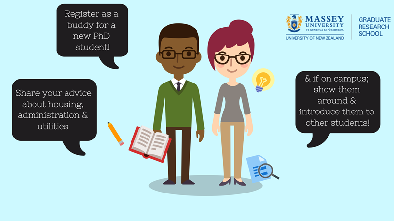 GrsMassey's tweet photo. Kia ora @masseyuni doctoral students, have you considered registering as a doctoral buddy yet? Check your email or PM us for the registration form and help out a newly enrolled doctoral student!
#phdlife #phdbuddy #peermentoring https://t.co/JKcEG6E1Nu