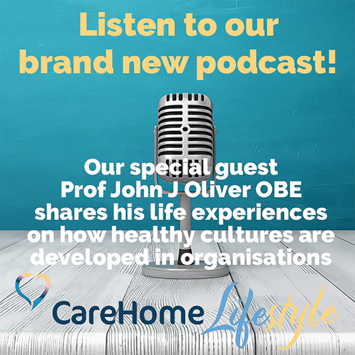 CareHomeLife1's tweet photo. The new episode of our podcast is now live. As part of our CareHomeLifeStyle series, which shares inspirational content with the care home sector, we chat with Professor John J Oliver, OBE - ex Chief Exec of Leyland Trucks  

Listen now: https://t.co/DHo6W0Qg6D

#healthyleader https://t.co/y7O2O1NLrl