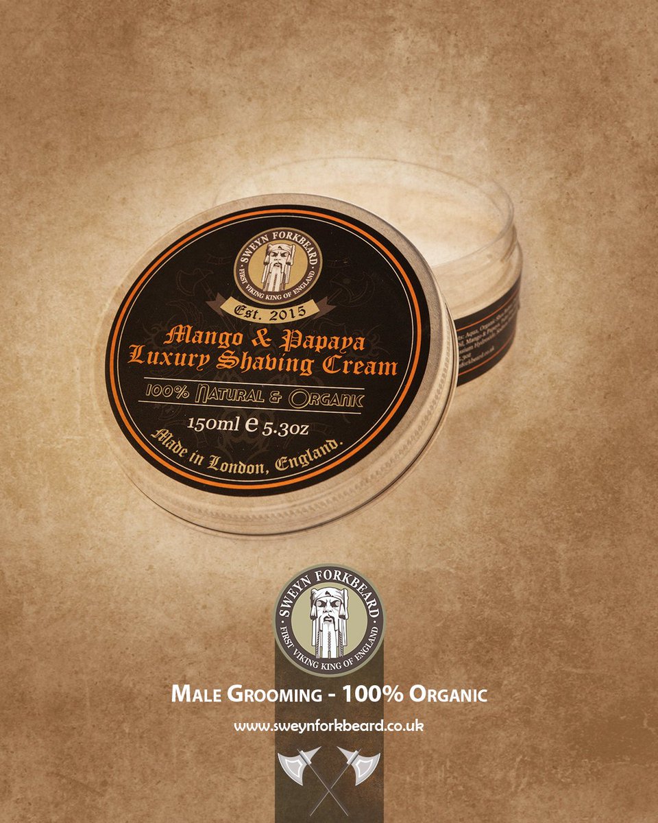 sweynforkbeard2's tweet photo. Mango and Papaya Shaving Cream is the perfect fresh scent for summer. Rich and creamy prepare the skin for a clean shave.
Did you know that is a 100% Natural scent created by us in 2015? No artificial fragrances or colours are added.
https://t.co/SiQfdzlcvD
#sweynforkbeard https://t.co/fxhpqlJiLS
