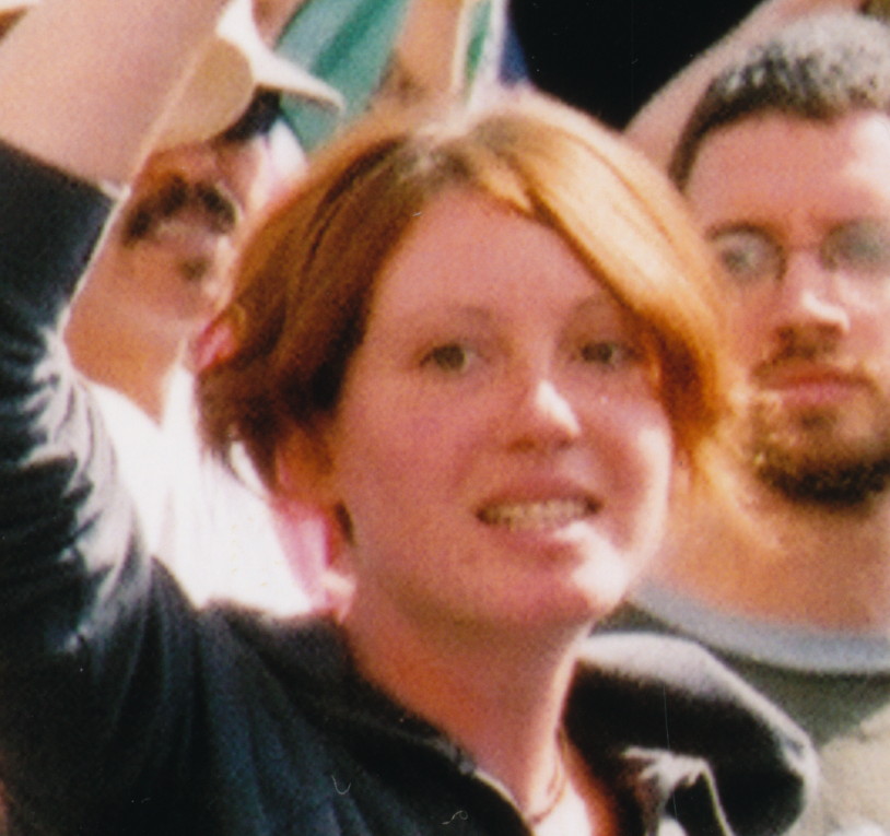 I never forgot this young woman.She was screaming, "MURDERERS! MURDERERS!"Look how deranged she is. Something is terribly wrong with her eyes.