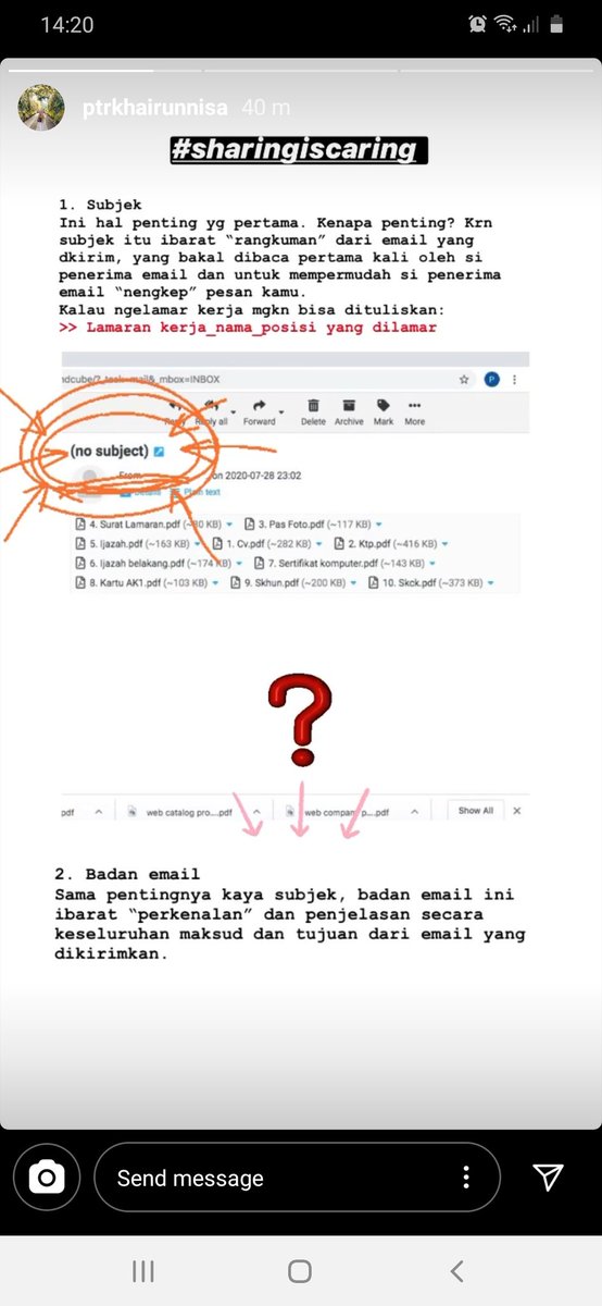 rismayf's tweet photo. TATACARA 
MELAMAR PEKERJAAN
MELALUI EMAIL
YANG BAIK DAN BENAR

Ps: informasi dari hrd kantor aku, dan udah kasih izin buat aku share ulang https://t.co/XjMkLZrlCQ