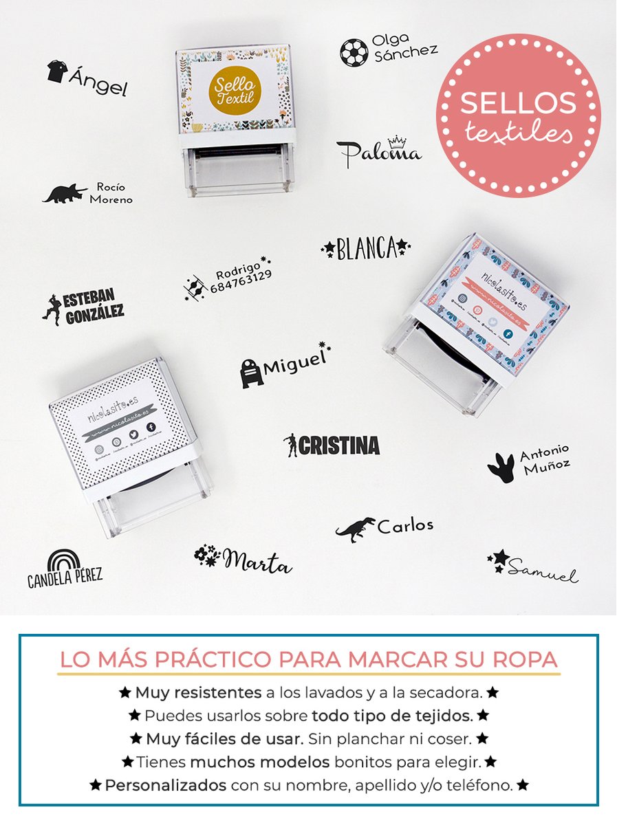 nicolasito_es's tweet photo. ✨ Sellos personalizados ✨ ¡Lo más práctico para marcar su ropa! - https://t.co/gEFSdsecO1 https://t.co/iGe2QnYHjV
