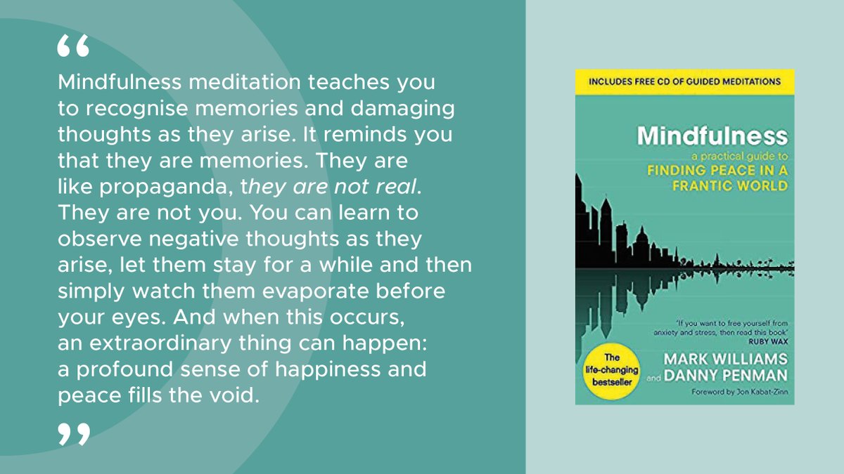 OMC_mindfulness's tweet photo. An extract from ‘Mindfulness: a practical guide to finding peace in a frantic world’ by Mark Williams and @DrDannyPenman. For more Mindfulness resources follow this link https://t.co/KyOsqbDaeR #mindfulness #findingpeace #guide https://t.co/11Q2WskOG6