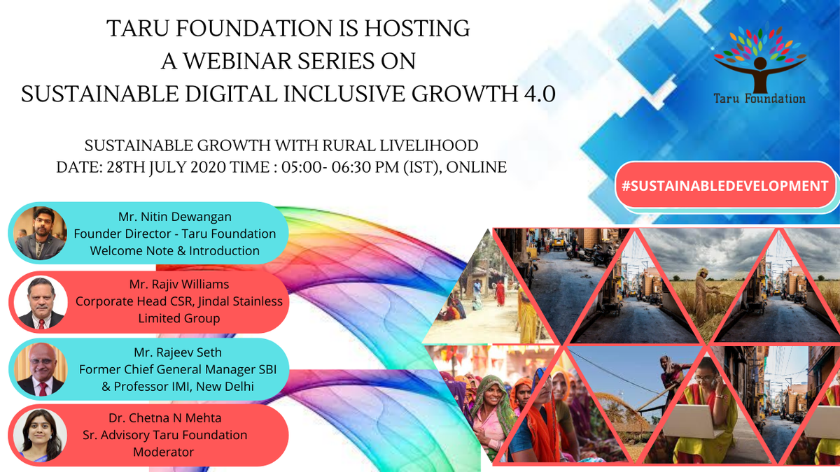 FoundationTaru's tweet photo. Please Do Join Us!

Register in advance for this webinar:

https://t.co/rYSQzgsgrH

#sdg2030 #aatmnirbharbharat #sustainabledevelopment #tarufoundation https://t.co/7anwreUkQv
