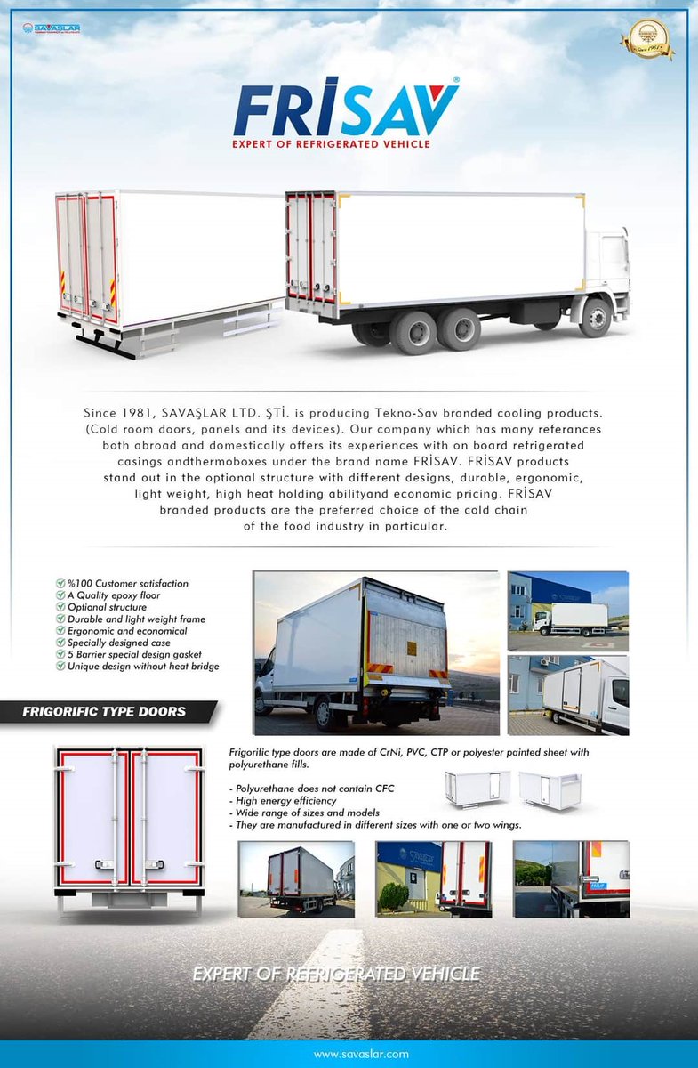 frisavtr's tweet photo. EXPERT OF REFRIGERATED VEHICLE. #SoğukHavaDeposu #SoğukOda #PoliüretanPanel #SoğukOdaPaneli #SoğukDepoKapısı #SoğukDepoCihazı  #frigokasa  #frigoarac #chiller  #FrigorifikAraçKasası #ColdStorageDevices  #PolyurethanePanels https://t.co/qLObVXRkXf https://t.co/lmqu8ZNUhk