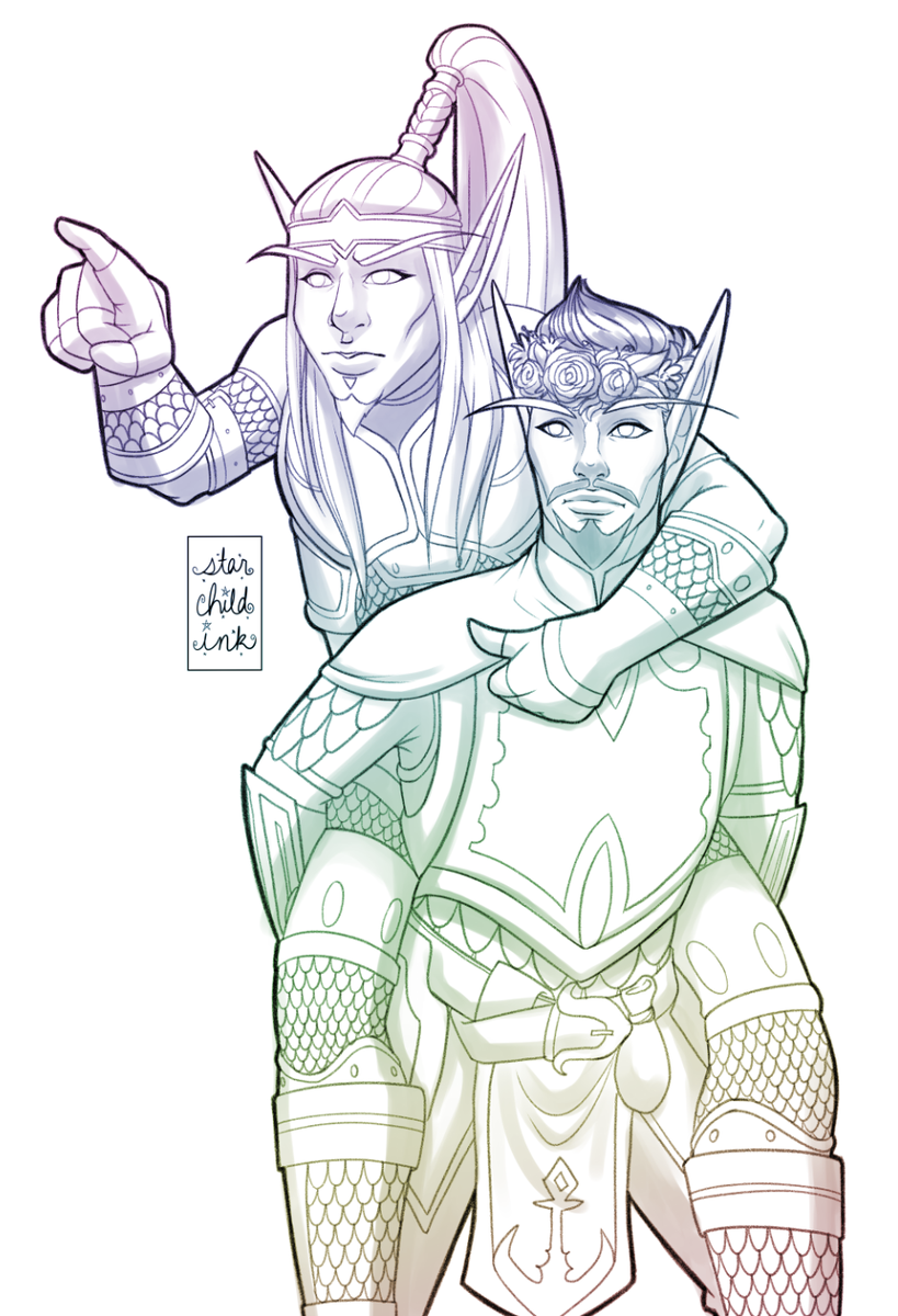 starchildink's tweet photo. I've been spending my quarantine getting back into World of Warcraft RP on Wyrmrest Accord. And drawing stupid shit. This was drawn as a joke for one of my guildies. Based on that infamous photo of Mark Hamill and Daisy Ridley.
#sketch #rpcharacters #Brightsong #Lorelian https://t.co/bCqcuHXPGv