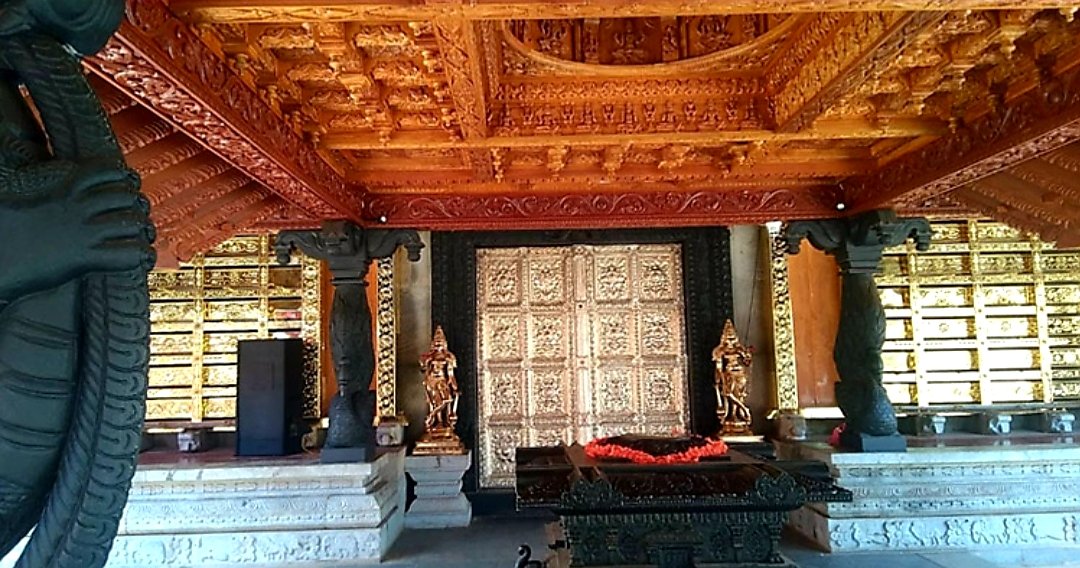 The main deity of the temple is Shri Rajarajeshwari. The temple was constructed in the 8th century AD by King Suratha and has been developed by many dynasties which ruled over the region.