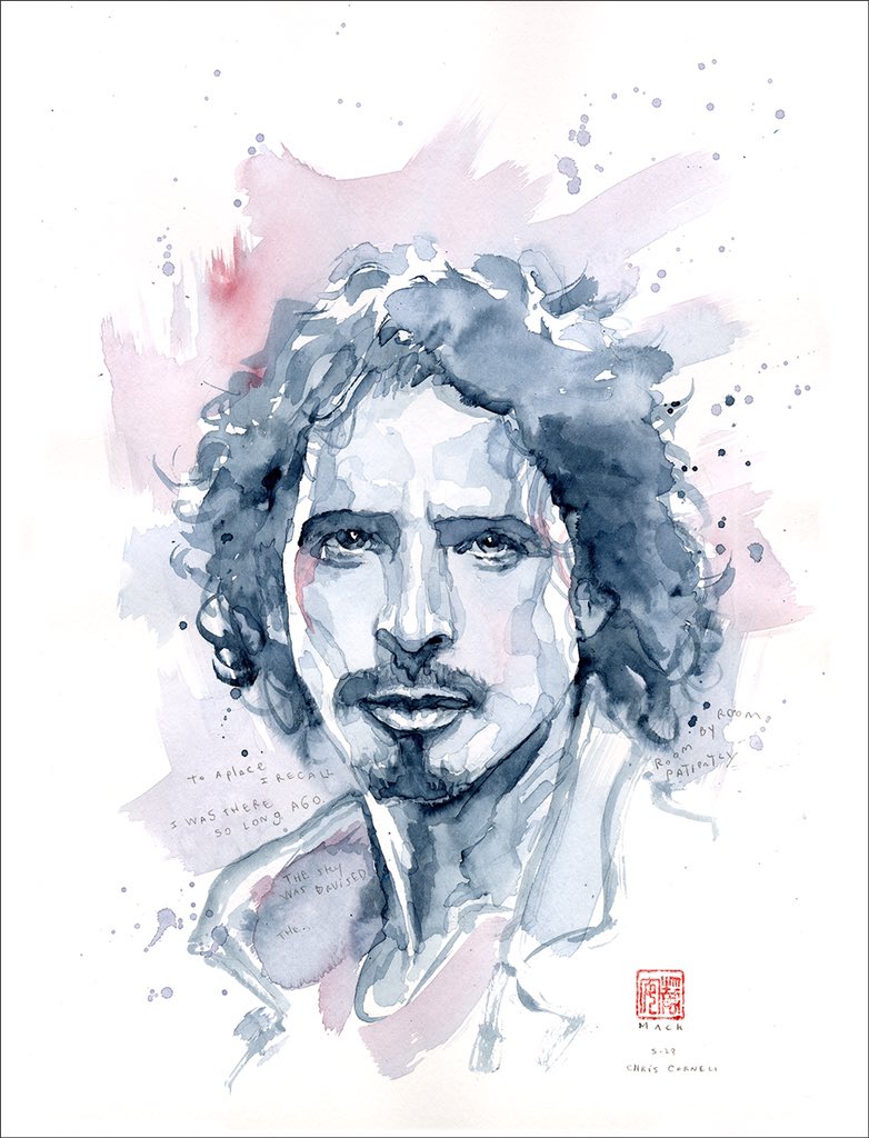 This Chris Cornell painting is one of my favorite paintings ever. Happy Birthday Chris! 