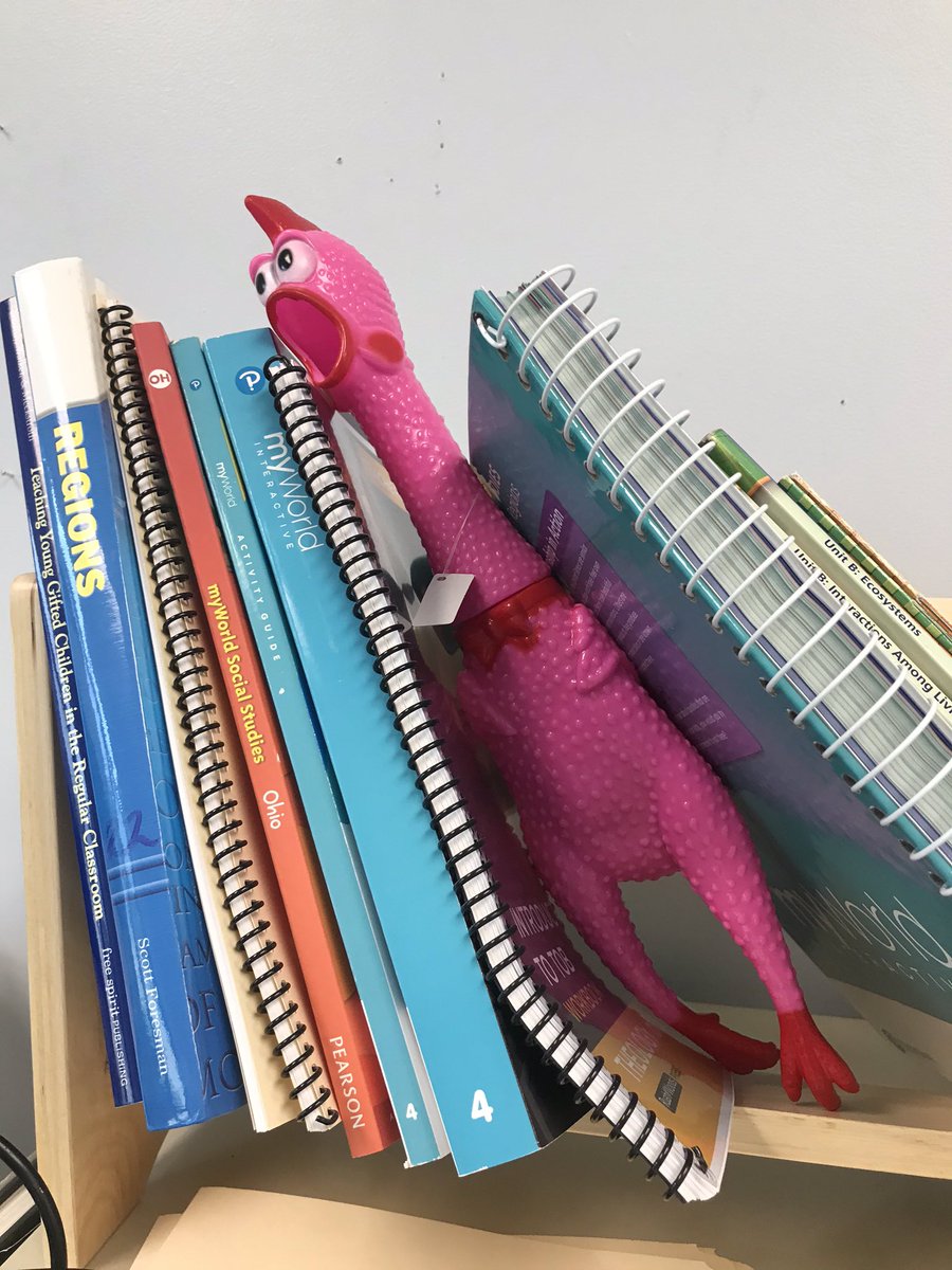 educatorhinton's tweet photo. Still trying to figure out what the rubber chicken has to do with Social Studies.  Found this “surprise” in my new office. https://t.co/efISPqP8XV