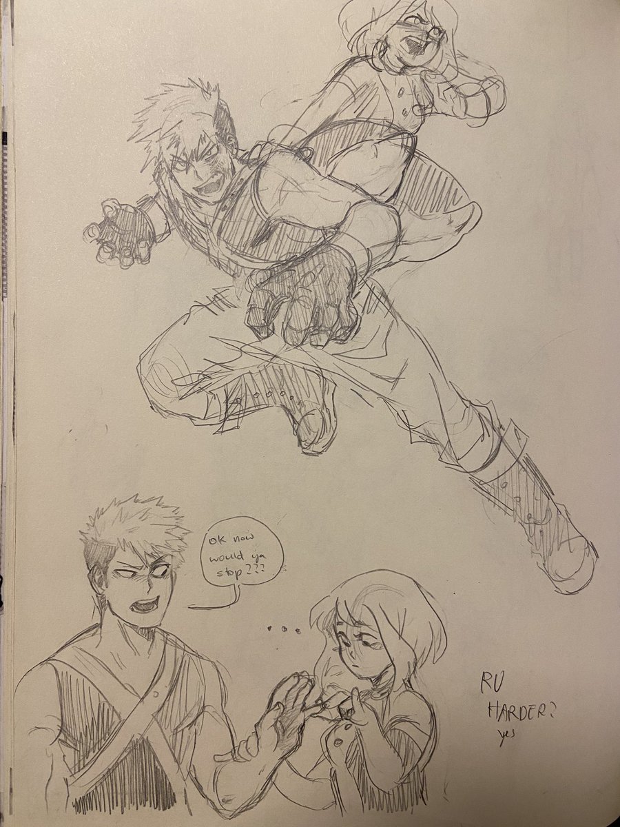 MyNemWynx's tweet photo. These are old doodles so the style's kind of different again, especially on Uraraka, so bare with me XDDD

#kacchako #BakuRaka https://t.co/hLGXCNXwhN