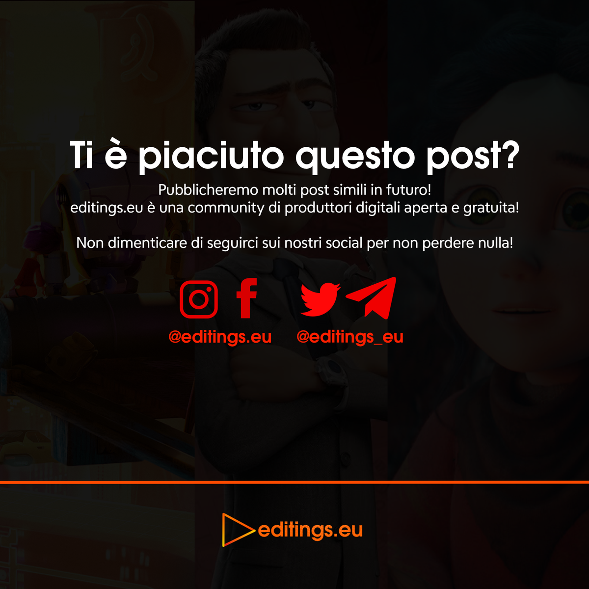 editingseu's tweet photo. 🖥 Chi ha detto che per produrre delle animazioni 3D ci vogliono dei software potenti e adatti?!
✨ Oggi vi mostriamo 3 grandi produzioni fatte con il software Blender!
.
.
.
.
#blender #blender3d #3d #nextgen #spring #agent327 #modellazione3d #grafica https://t.co/mN18Ickj9C