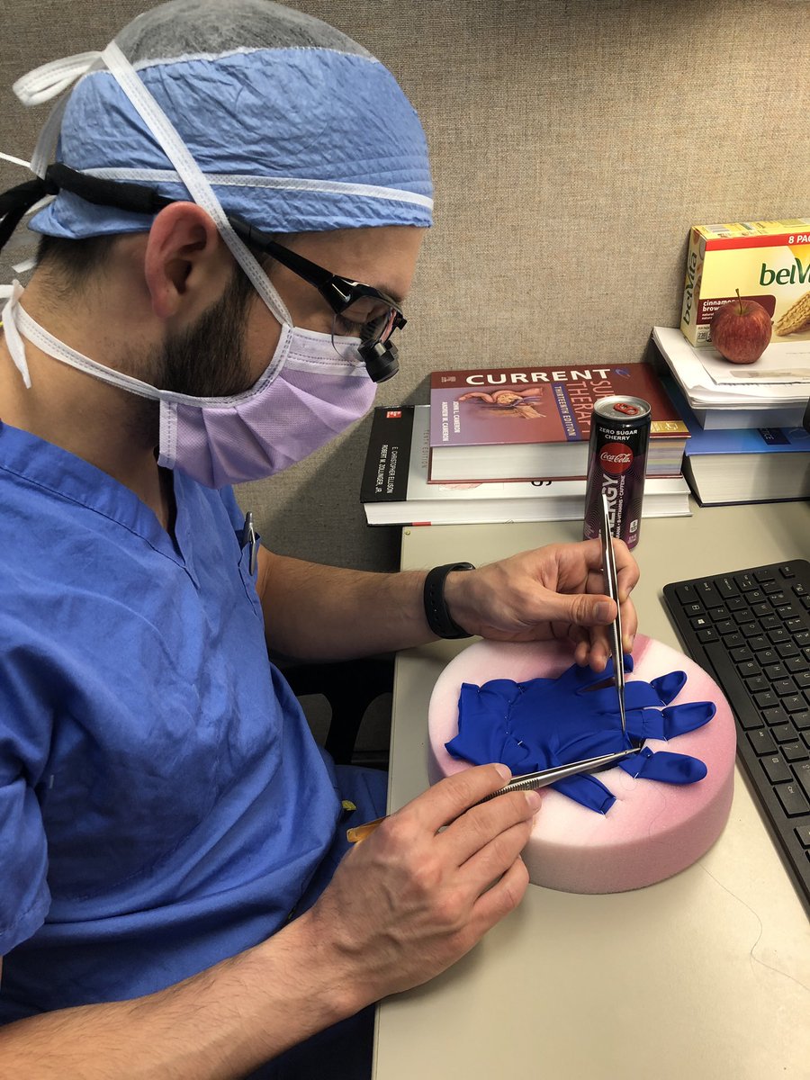 Fun creative ways to work on vascular anastomoses! What other easy cheap setups have residents come up with? #surged #surgtweeting #meded #surgicalresidency #innovation @GeisingerSurgEd @ShabahangMo