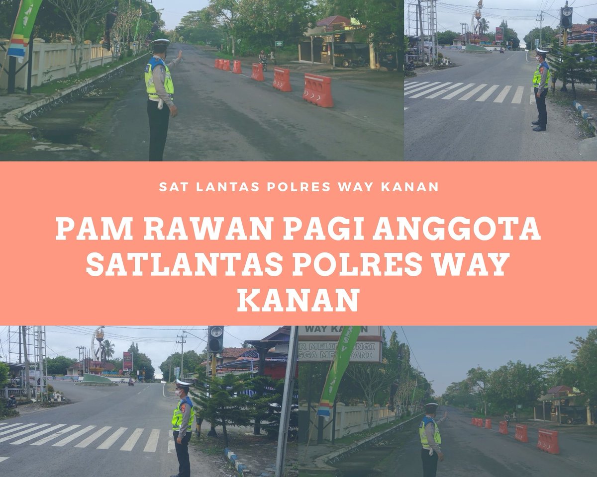 23Juliyus's tweet photo. Anggota sat lantas polres way kanan melaksanakan PAM rawan pagi di depan Mako polres way kanan dan di depan pos simpang 4.
Sat lantas polres way kanan hadir melindungi bangga melayani https://t.co/UG45BtFPxH