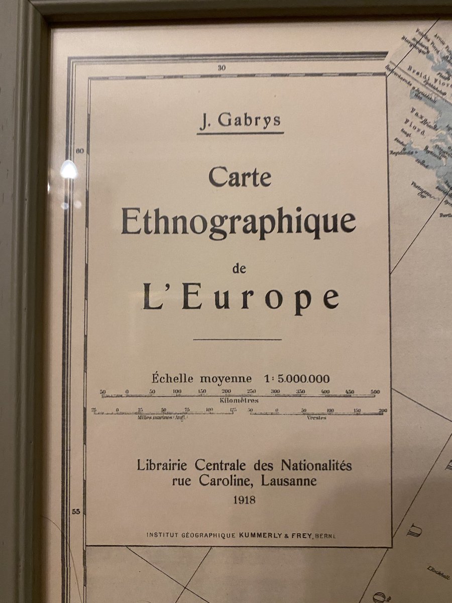It was compiled in Lausanne and a full version with better resolution can be seen here  https://upload.wikimedia.org/wikipedia/commons/7/71/Ethnographic_map_of_Europe_-_by_lithuanians_Sudare_and_J_Gabrys_-_Lausanne_-_1918_AD.jpg