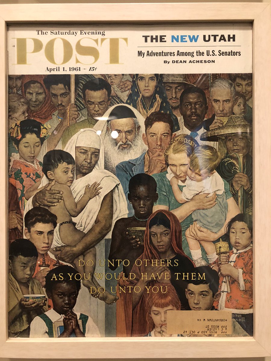 Though Rockwell often portrayed majority white America, he was a strong believer in a country that brought together people of all races and religions.