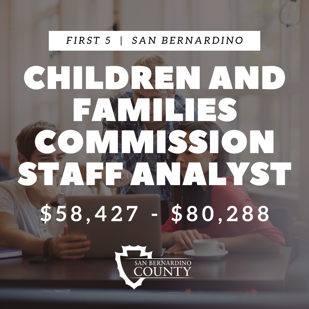 sbcountycareers's tweet photo. Performs analytical functions to enhance the viability and effectiveness of services promotion, supporting and improving the early development of children from prenatal stage to five years of age.
Apply here: https://t.co/uozuhzSZKm
#countyjob #career #analytic #sbcounty #work https://t.co/07ux8ioYaj