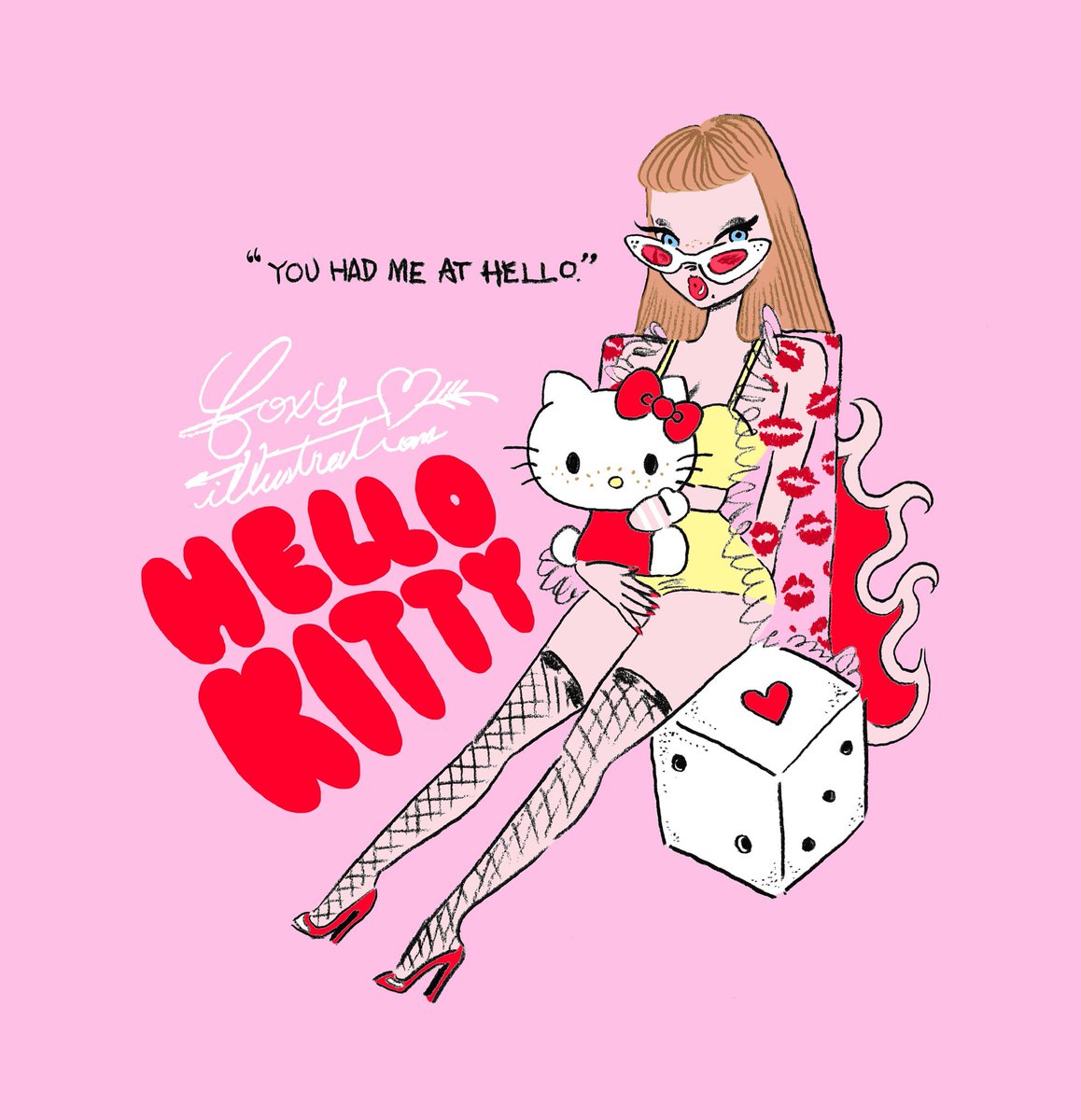 ____foxy____'s tweet photo. 昨日インスタで @ hellokittyeu が投稿してくれた画像を見てすごく懐かしい気持ちになった🥺2年前のハローキティとの初めてのコラボ “YOU HAD ME AT HELLO.”🎀
もしかすると、これからもまた何かとっても楽しみなものが待っている…かも💓 https://t.co/SorfmpunmO