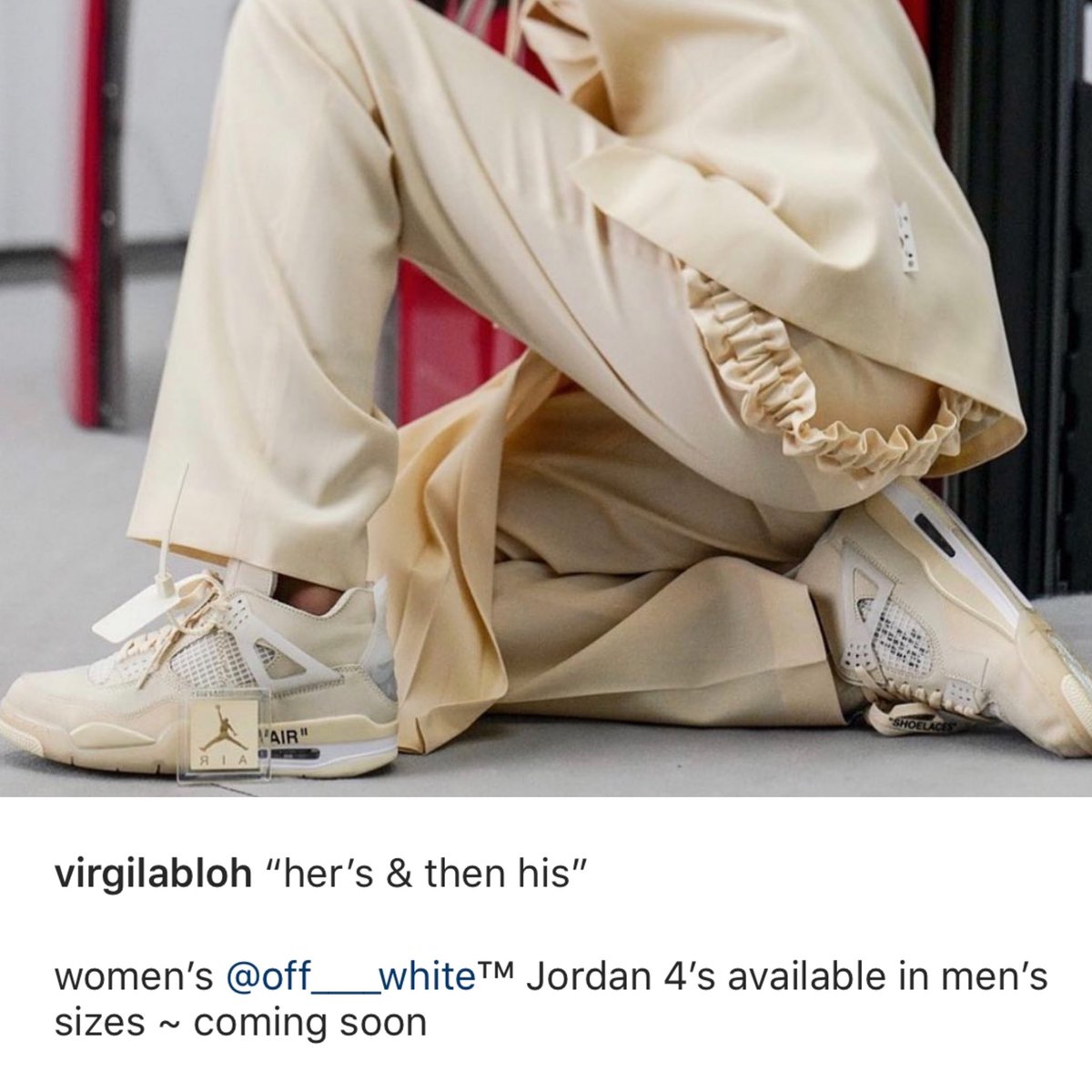 off white jordan 4s outfit