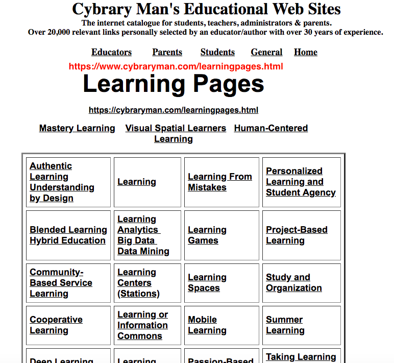 Great topic for #elemEDUmeet on Science of Learning happening now 8PM EST.  Our Learning pages cybraryman.com/learningpages.…  See: Learning page for tonight's topic cybraryman.com/learning.html PS: I am a constant learner!