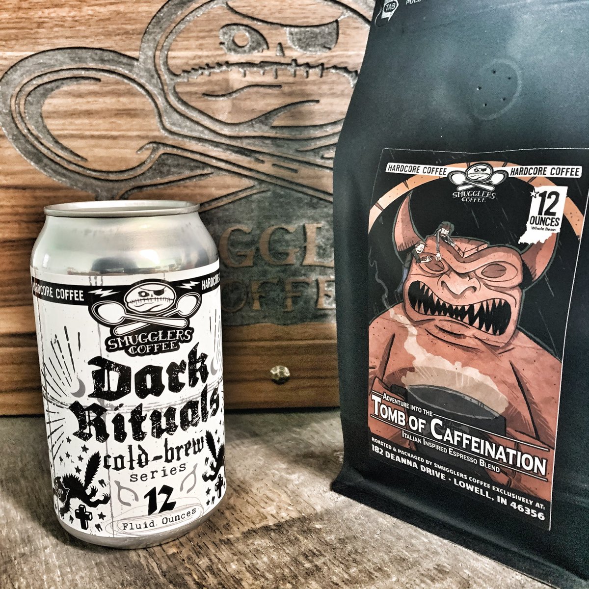SmugglersCoffee's tweet photo. Tomorrow at the Dyer Community Market in Dyer, Indiana...Dark Rituals Cold Brew will be unleashed. A limited amount was canned so make sure you get there early. We will have bags of all of our other coffees available also. Find us and walk among the Warrior Tribe of Caffiends. https://t.co/QnPKnviSbE