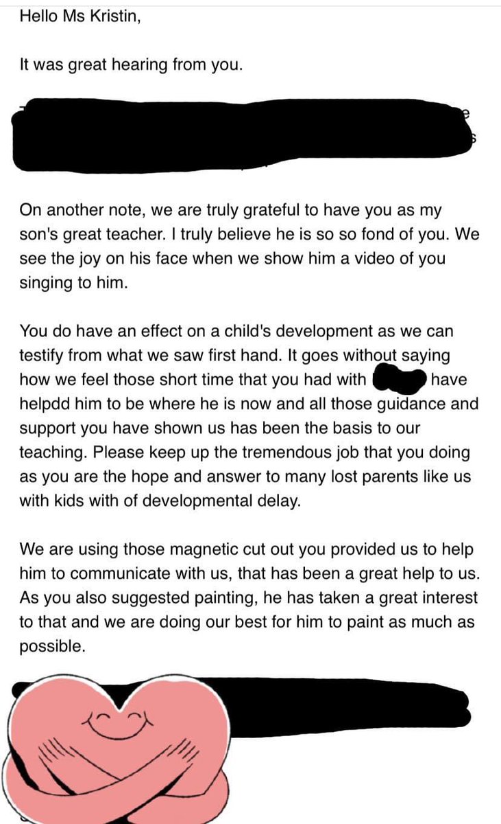 KristinNupdal's tweet photo. This email means so much...I love my job but I am always second guessing myself.....am I giving my little guys what they need, I am making a difference, what can I change up to better help my students and their families. #ThankATeacher #wateryeyes https://t.co/UACVAsyL6e