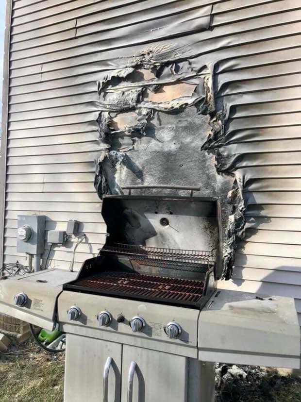 ☀️🍗 It’s BBQ weather! 
Ensure your BBQ is a safe distance away from structures, deck railings, and out from under eaves and overhanging branches. 
Accidental fires can strike at anytime - don’t lose more than your dinner. #YourSafetyIsOurPriority #grilling #Fire #CookingSafety