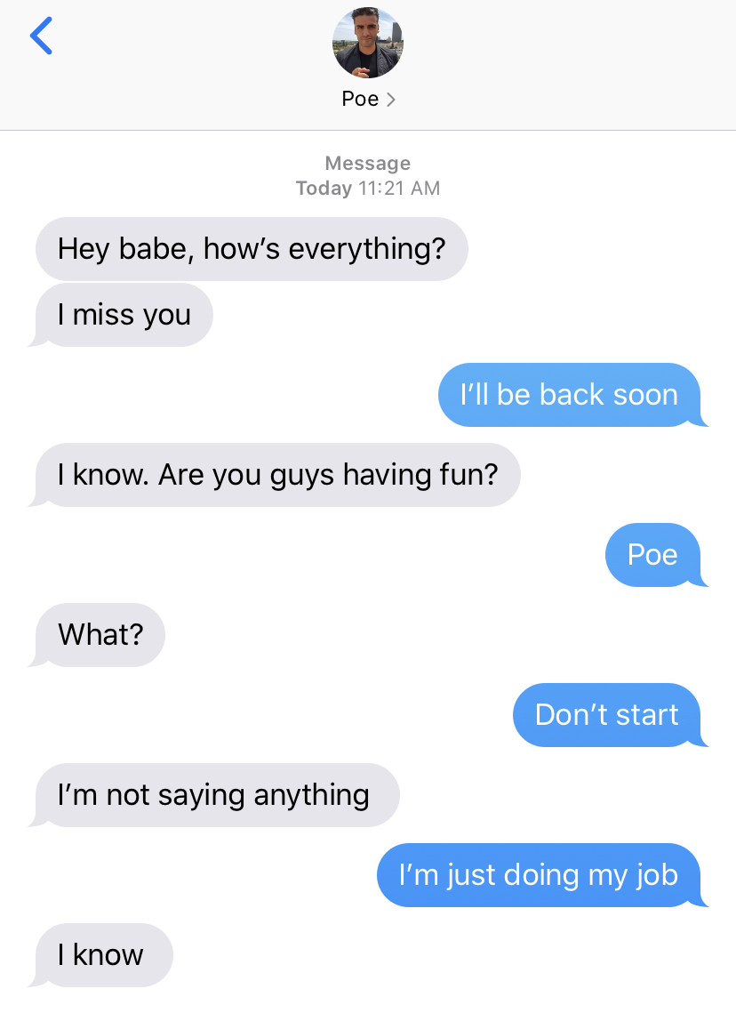 12.Some days later, Poe texts Rey