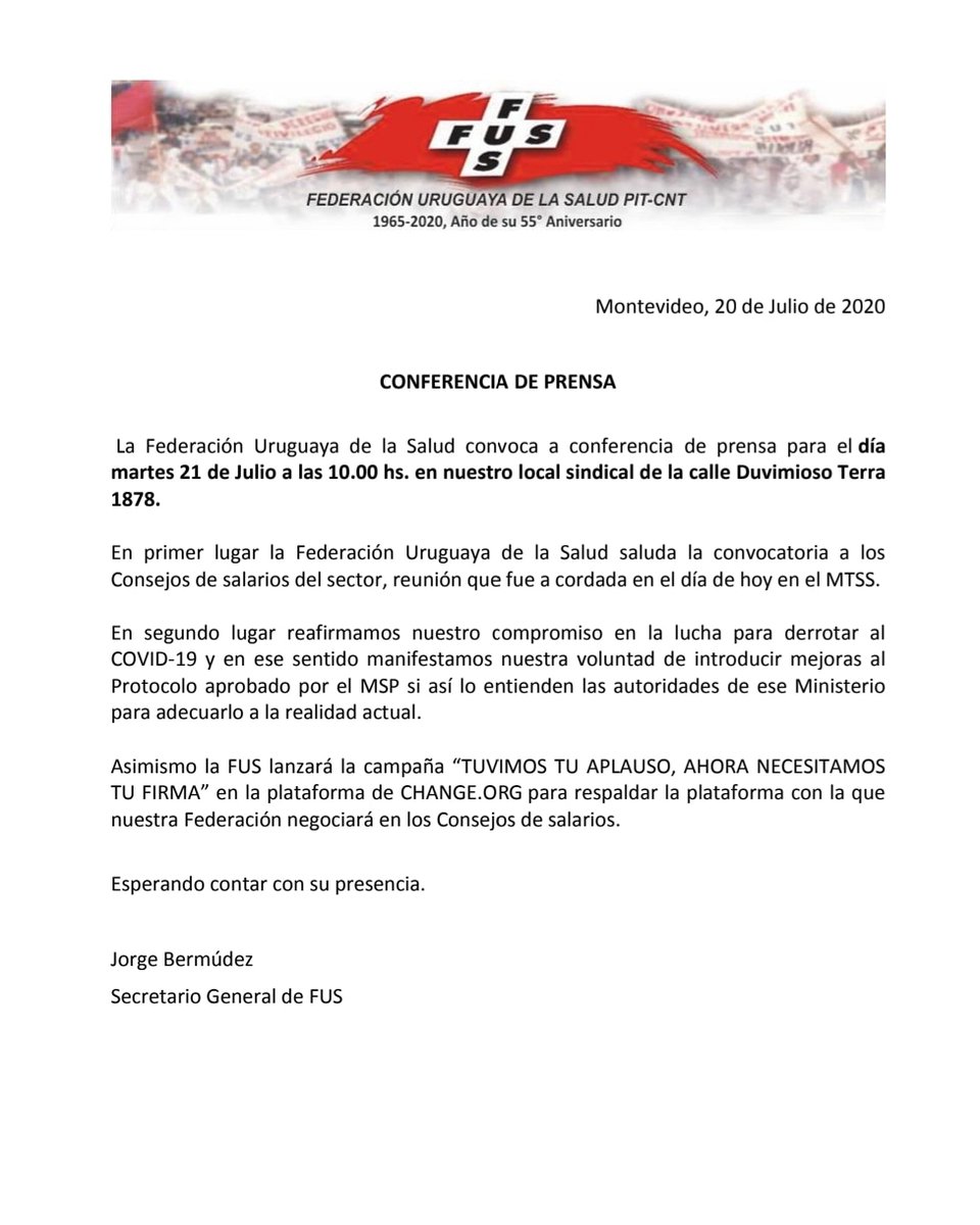 Federación Uruguaya de la Salud tweet media