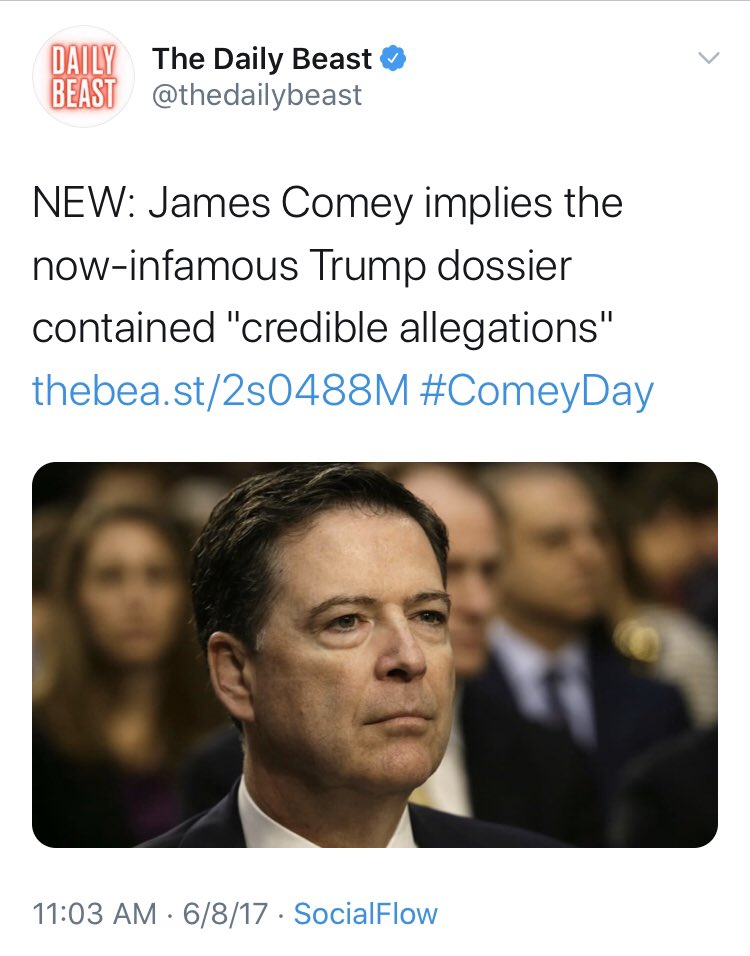 Couple bonuses to throw in. First,  @thedailybeast, who even did an exclusive with Mr. Steele. Now it isn’t just “Trump’s defenders” pointing out that the dossier is concocted.