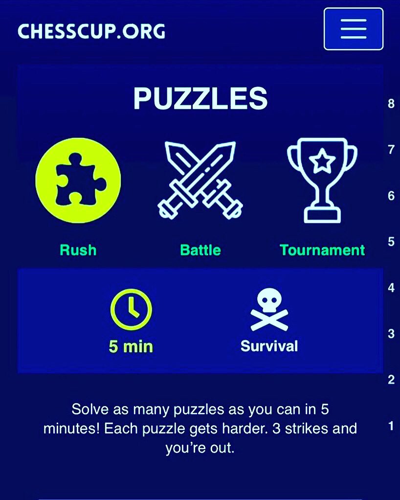 Puzzle Rush Tournament Mode is Live. Happy World Chess Day. 😂🤣 ChessCup.org