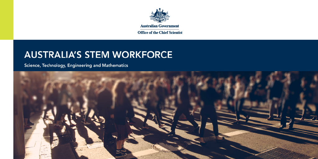 ScienceChiefAu's tweet photo. The new edition of the #STEMWorkforceReport has been released! It examines the nearly 2 million #STEM qualified people in the Australian labour force to find out where they work, what they earn, and how this population is changing. Read the full report: https://t.co/34cOEuxegT https://t.co/nW5zWG8DQU