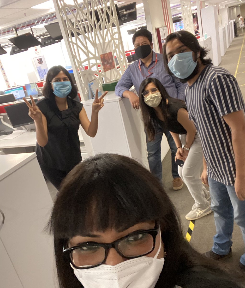 Tulika_B's tweet photo. These days of our lives. But the office chair still revolves, the coffee tastes the same, we still are a loud, chirpy team and are frequently asked to keep the noise chatter down. #worklives #COVIDー19 https://t.co/n0UgzLuyn7