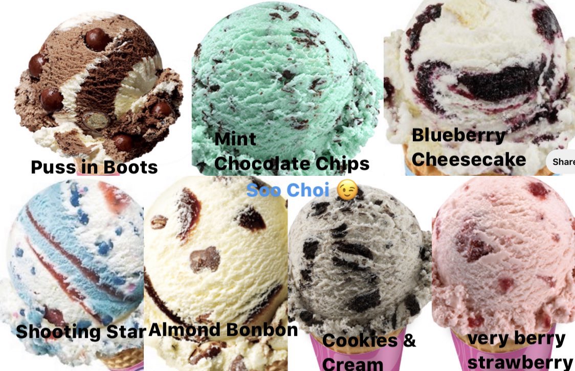 Ice Cream Baskin Robbins Flavors