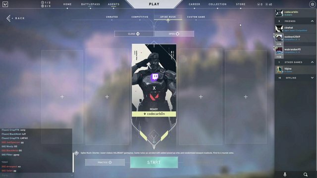 CodeCarbonell's tweet image. I&apos;m now streaming on Twitch! Playing VALORANT ift.tt/2WxjrVf