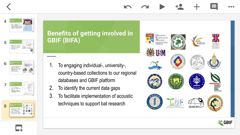 EcojoeHuang's tweet photo. Gave a quick talk on @seabcru and #HNHM’s #Bifa project on the @GBIF Asia Summit yesterday. Please visit our project page for more details https://t.co/iUPicBeUAL and GBiF page for the 7k records of SE Bats we published https://t.co/gCoLxv2u7f. https://t.co/PGrtAp6TfP