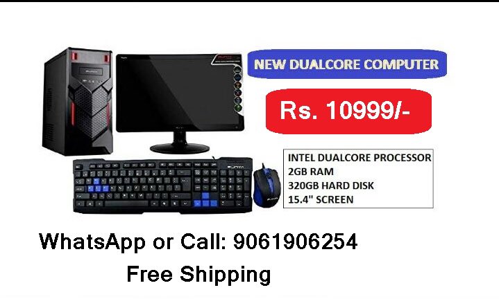 nishamcb's tweet photo. Brand New Dual Core Computer Sale.
Offer Price Rs. 10999/- only.
Intel Dual Core Processor.
320GB Hard Disk Storage
15.4" Monitor Screen
Keyboard with Mouse
2GB RAM Memory
Whatsapp or Call: 9061906254
Free Shipping Available. #Kerala #computer #desktop https://t.co/nrvN8c8OyV