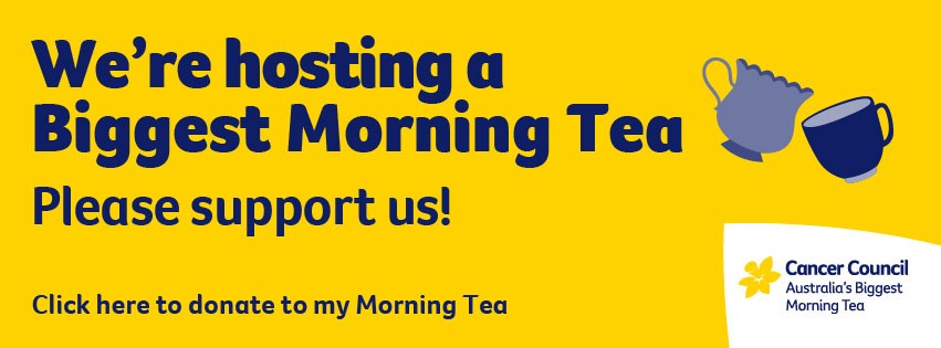 Our staff are participating in Australia's Biggest Morning Tea on Wednesday 2 September. Please consider supporting us with fundraising by clicking on the link below.
biggestmorningtea.com.au/fundraisers/St…