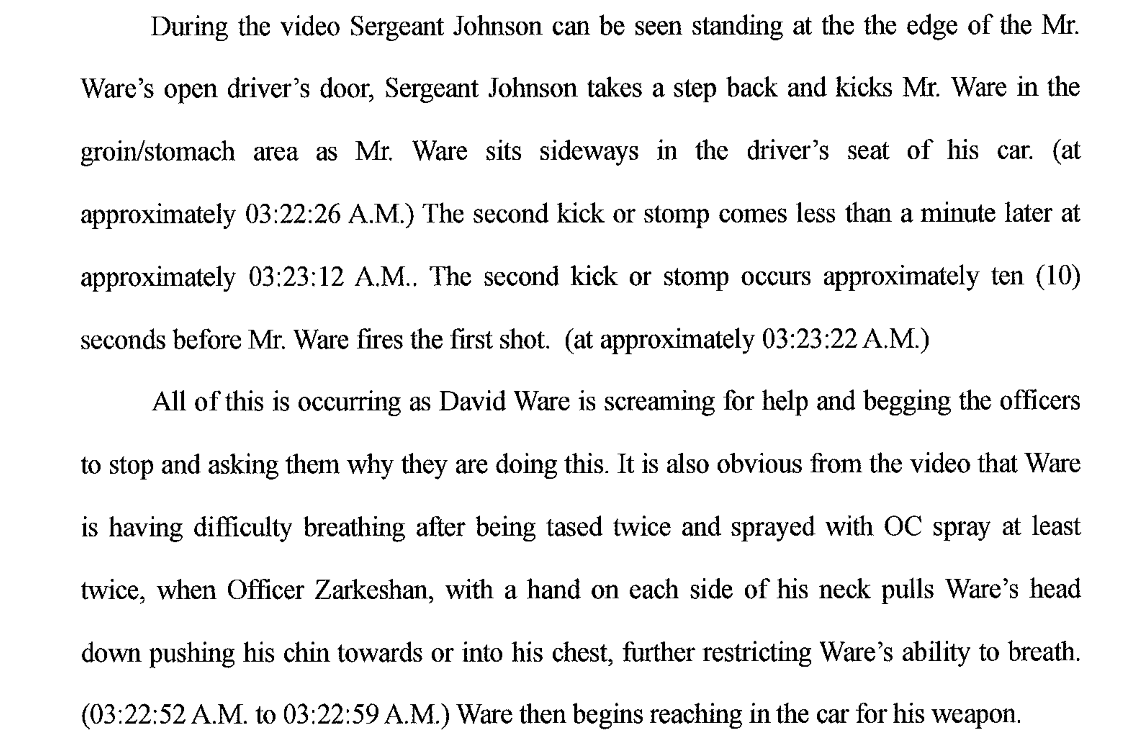  to read the whole document from David Ware's attorney yourself:  https://www.oscn.net/dockets/GetCaseInformation.aspx?db=tulsa&number=CF-2020-2889&cmid=3363038this tweet and the next two are the defense's recitation of what video of the June 29 shooting of Tulsa Police Sgt. Craig Johnson/Officer Aurash Zarkeshan shows. (it is quite detailed.)