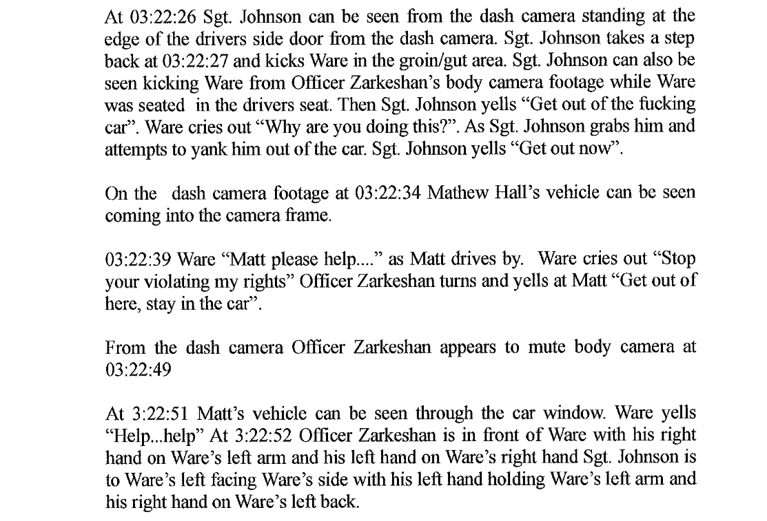 Of note: -allegations of muting of body cam-use of OC spray -entry of the (alleged) co-defendant's vehicle on dash cam footage  https://www.oscn.net/dockets/GetCaseInformation.aspx?db=tulsa&number=CF-2020-2889&cmid=3363038