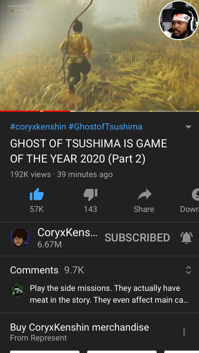 cash930's tweet photo. All of you right now need to go watch @CoryxKenshin new video. Come on guys for the samurai. https://t.co/g1jUHZuEPa