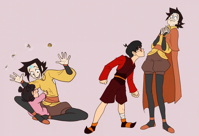 Atla oc with some friend's oc's. In order they belong to @QueenApple16  @QuetzalPali @Emerald-Cat and @CrystalBeastie . I hope you like it!. 