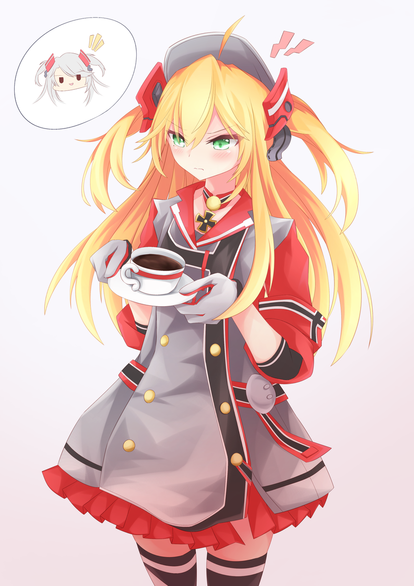 アズレン 指揮官にコーヒーを届けに行きたいヒッパーちゃん アズールレーン おさとう5号機のイラスト アズレン 指揮官にコーヒーを届けに行きたいヒッパーちゃん アズールレーン おさとう5号機のイラスト
