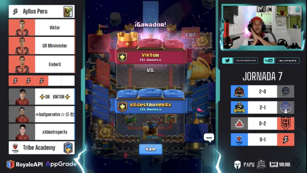 darthtaker's tweet image. Empezamos la @CEL_Clash  contra @TribeAcademyGG  perdiendo el primer match. @batiperroo hace bm y no ganaron un juego mas! GG @batiperroo  este es el karma en su máxima expresión !  Sigamos con todo @AyllusPeru_CR