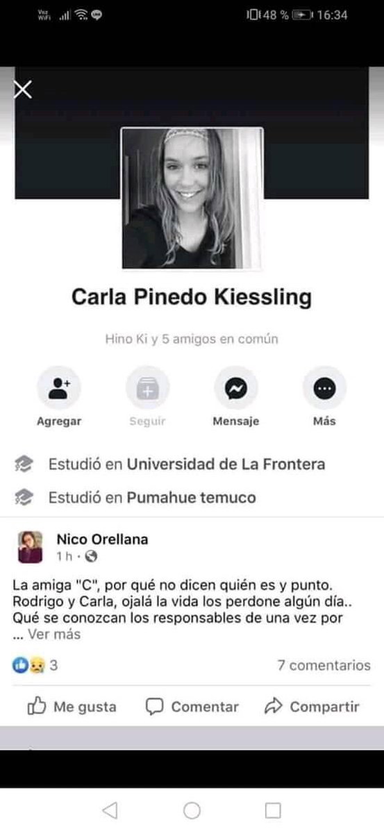 franquiroz's tweet photo. CARLA PINEDO, MIGUEL MOLINA (SU POLOLO Y AMIGO DE PRADENAS) Y EL EX DE ANTONIA SON UNOS MALDITOS CÓMPLICES #JusticiaParaAntonia #MartinPradenasDurrViolador https://t.co/wnPvUxRQRH