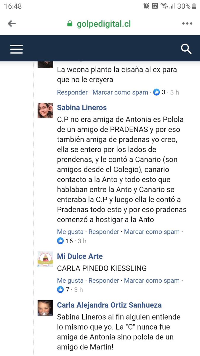 franquiroz's tweet photo. CARLA PINEDO, MIGUEL MOLINA (SU POLOLO Y AMIGO DE PRADENAS) Y EL EX DE ANTONIA SON UNOS MALDITOS CÓMPLICES #JusticiaParaAntonia #MartinPradenasDurrViolador https://t.co/wnPvUxRQRH