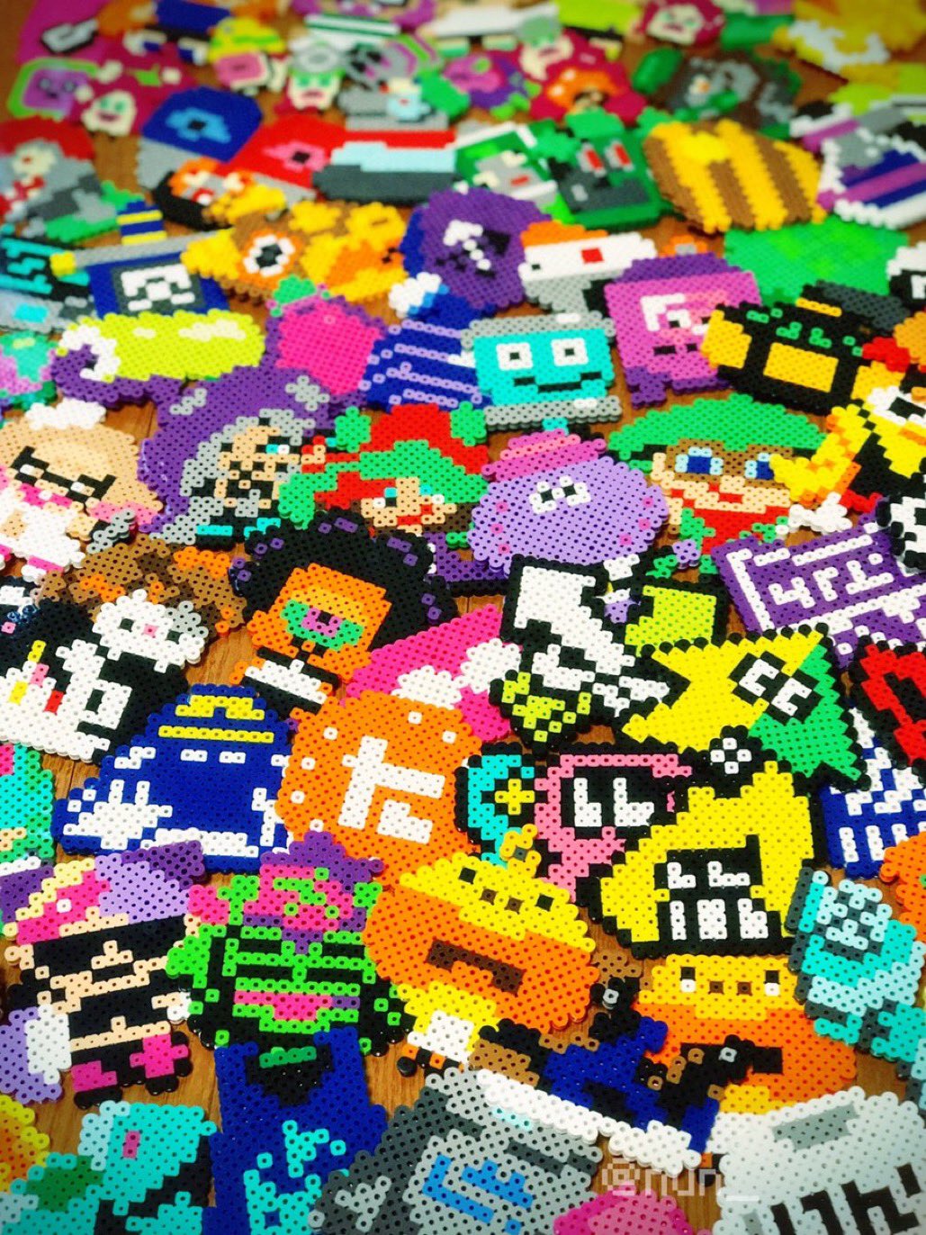 تويتر ヌン على تويتر スプラトゥーン2 3周年おめでとうございます まだまだインクバシャバシャしてくぞ 写真は前にネリメモリーぜんぶを図案化してアイロンビーズで作ったやつ スプラトゥーン アイロンビーズ T Co Kpol8ixinq