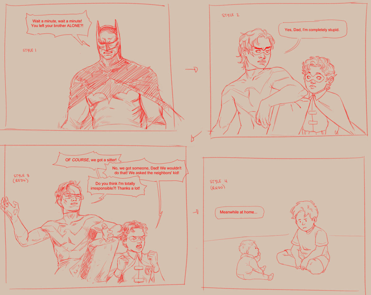 bruce + baby sketch dump 