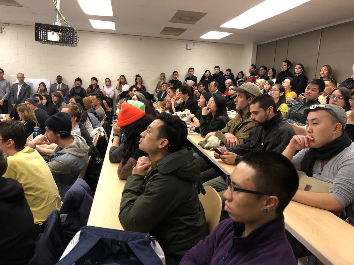 8 months since we MADE NOISE at said community “consultation” (held in a hard to find, crowded UofT classroom *outside* of Chinatown). At the meeting, developers didn’t refer to “Chinatown” once—ignoring its racialized residents + dismissing concerns re: housing affordability.